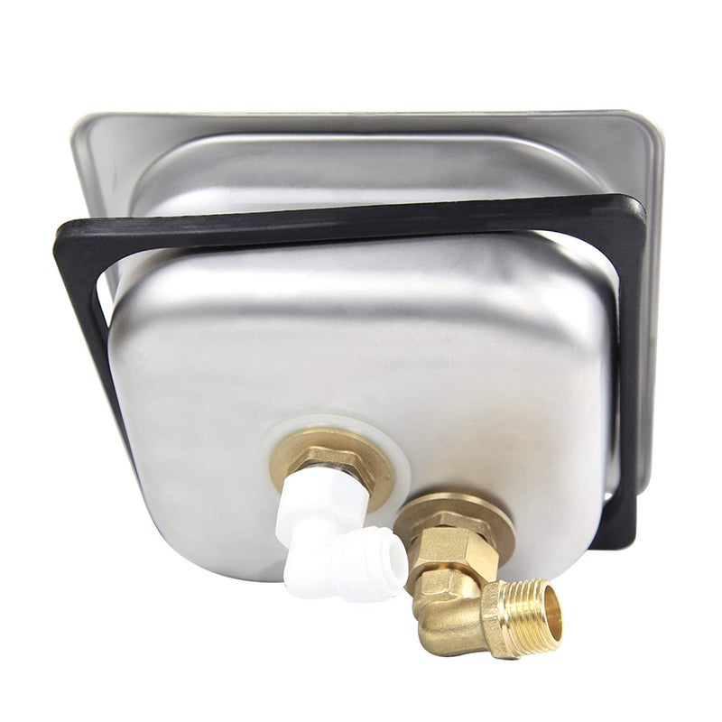 YBB Pitcher Glass Rinser, Cup Bottle Cleaning Washer 304 Stainless Steel Home Cafe Bar Sink Rinser for Coffee Milk Juice Wine Beer Tea (Silver162) - Image 3